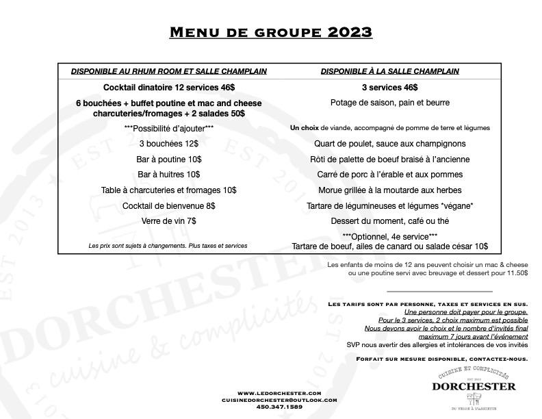 Dorchester menu groupe 2023:24 jpeg